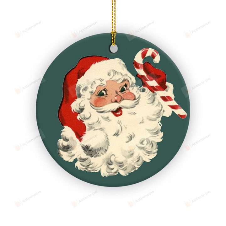Retro Vintage Christmas Santa Claus Face Old Fashioned Ornamnets, Christmas Ornaments For Girls