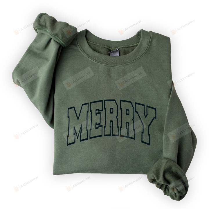 Merry Christmas Sweatshirts For Women, Christmas Sweater, Merry Sweatshirt, Christmas Crewneck