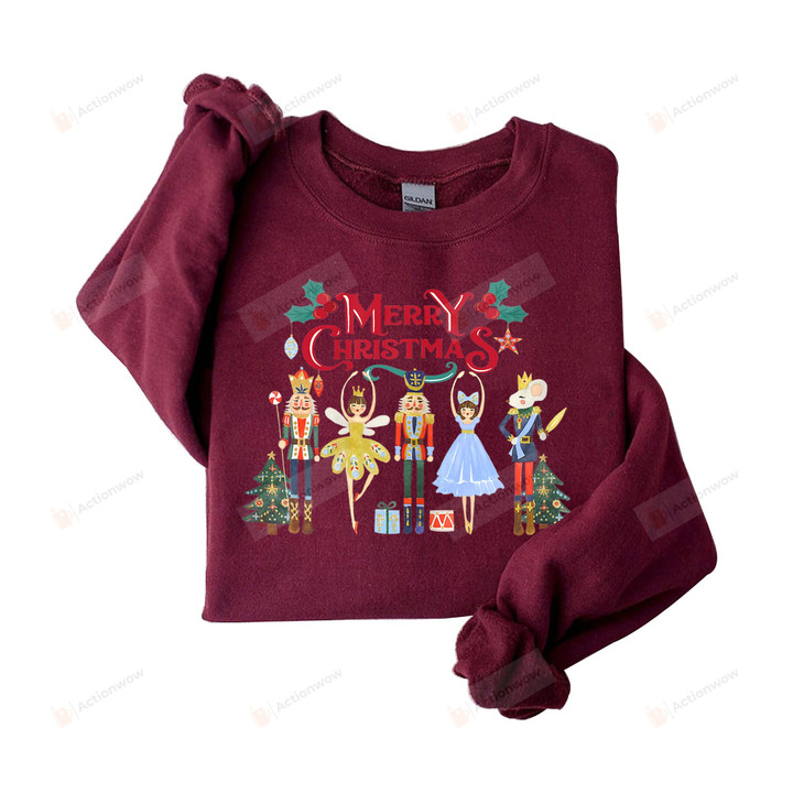 Christmas Nutcracker Sweatshirt, Sugar Plum Fairy Sweatshirt, Christmas Xmas Gifts For Mom Dad Best Friend