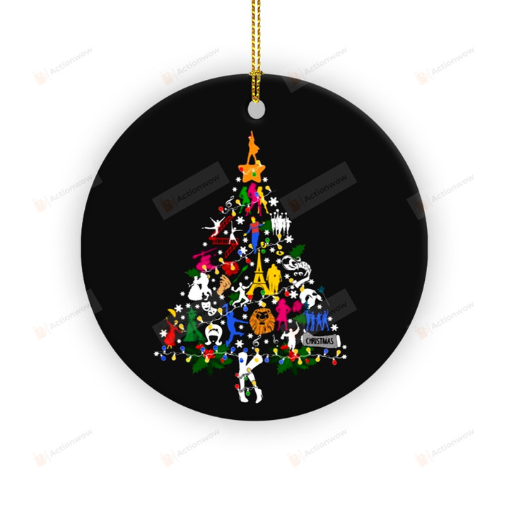 Theater Christmas Tree Ornaments, Christmas Ornaments, Gifts For Women For Men, Theater Lovers Gifts For Him For Her