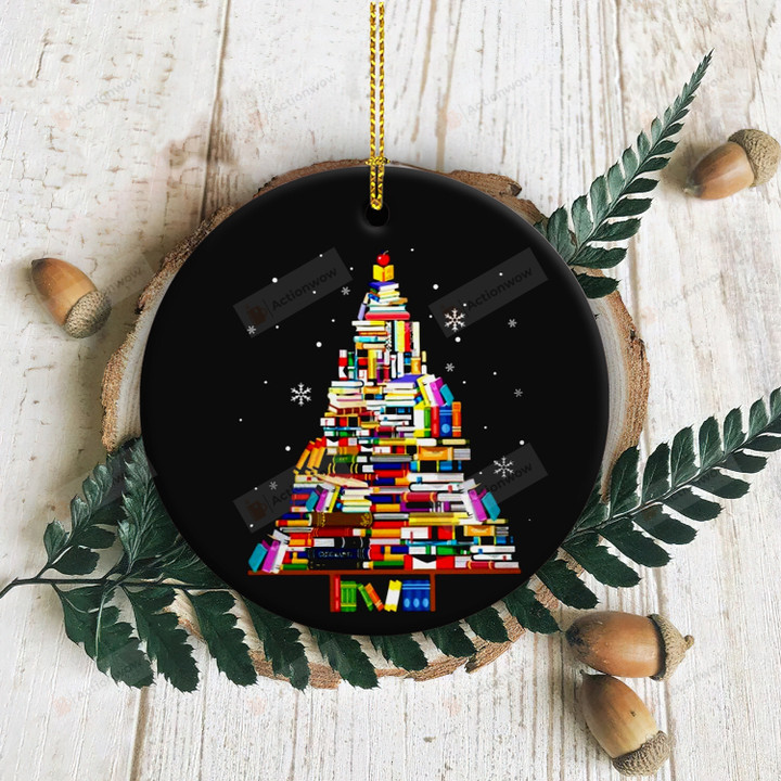Book Shell Christmas Tree Ornaments, Christmas Ornaments, Bookworm, Gifts For Books Lover, Reading Gifts For Readers, Christmas Gifts For Him For Her