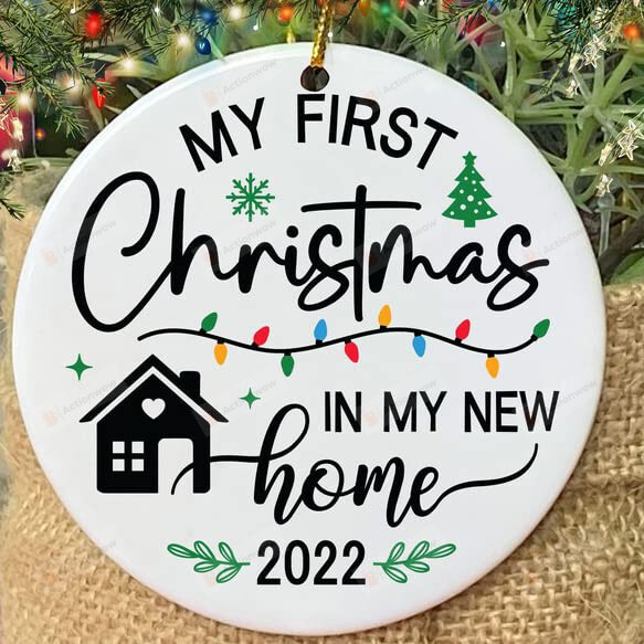 My First Christmas In My New Home Ornament, 2022 Christmas Ornament, Housewarming Gift, 1st Christmas Home Gift, Xmas Christmas Tree Decorations Ornaments