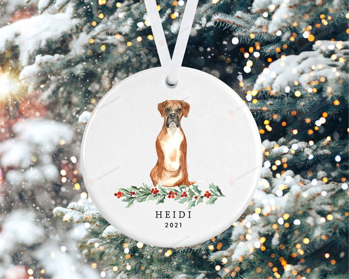 Personalized Boxer Dog Ornament Custom Dog Ornament Christmas Decorations