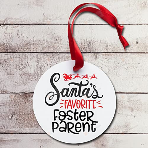 Dobro Santa's Favorite Foster Parent Foster Care Christmas Ornamentmeaningful Gifts For Family Friends On Xmas Tree Christmas Decoration