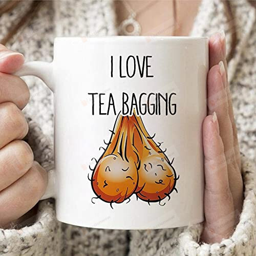 I Love Tea Bagging Mug, Home And Living Decor, Coffee Ceramic Cup, Gift For Friend Family Lover On Birthday Christmas Thanksgiving