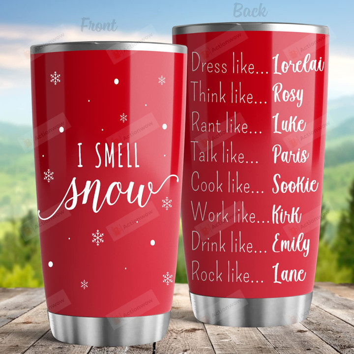 Leegifts Personalized I Smell Snow Tumbler Stainless Steel Tumbler Gifts To Dad To Mom To Daughter To Son Great To Colleague To Friend To Birthday