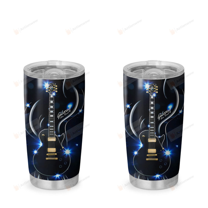 Gibson Les Paul Guitar Steel Tumbler 20oz Gifts For Guitar Lover Guitar Collection Tumbler