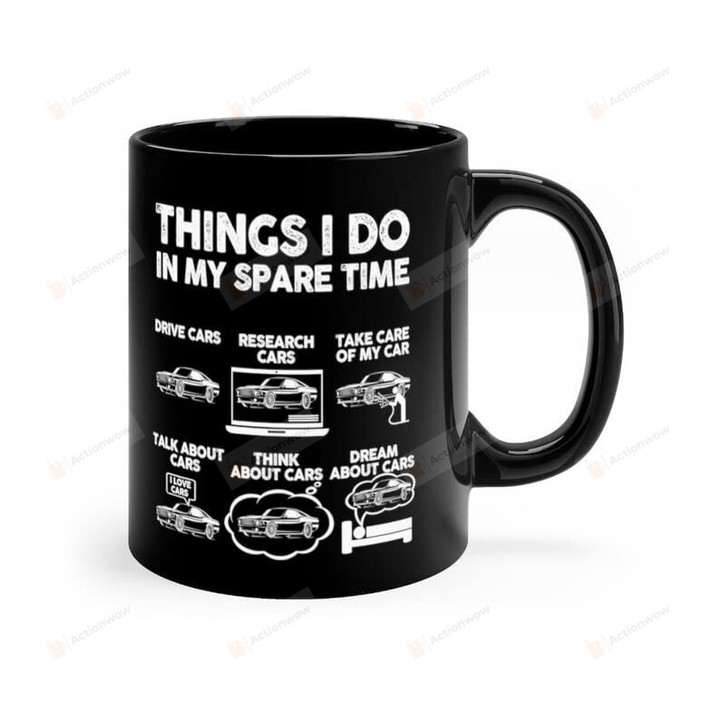 Yamal Things I Do In My Spare Time Coffee Mug, Funny Car Mug, Car Guy Gift, Car Lovers Mug, Muscle Cars, Gift For Husband, Dad
