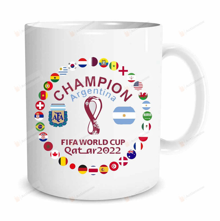 Argentina Champion Mug, World Cup 2022 Mug, 2022 Qatar World Cup Argentina Champion Gifts