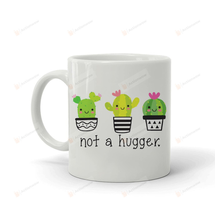 Not A Hugger Mug Friends Gifts Gifts For Boyfriend Girlfriend Wife Husband Funny Cactus Mug