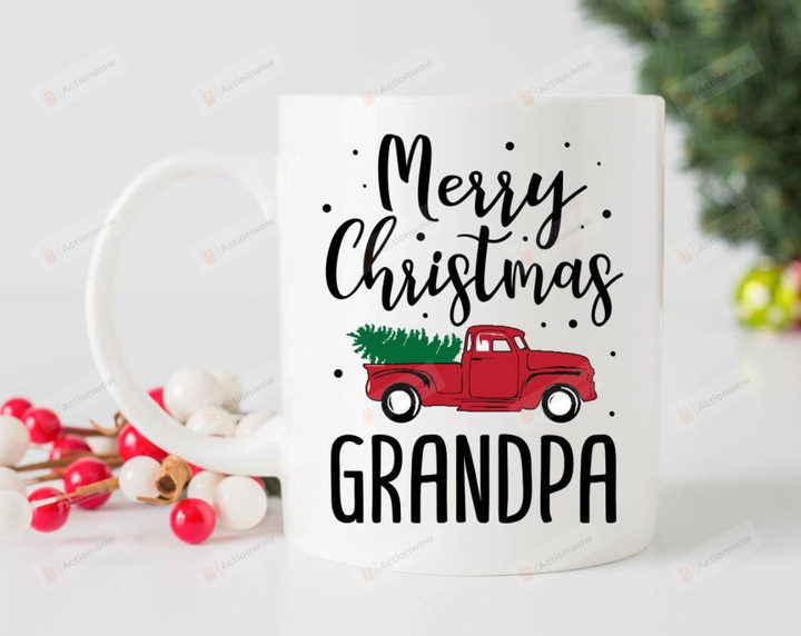 Merry Christmas Grandpa Coffee Mug Funny Mug Meaningful Gifts For Grandpa Father's Day Gifts