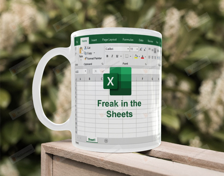 Freak In The Sheets Mug, Excel Coffee Mug, Mug Excel, Accountant Gift, Accountant Mug, Tax Accountant Gift