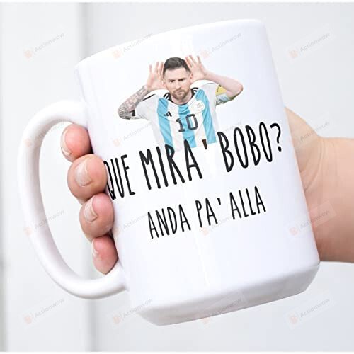Kennen Messi Que Mira Bobo Mug - Coffee Mug - M 10 G O A T Mug Fan Cheer Soccer Gift For Her For Him, Soccer Team Gift