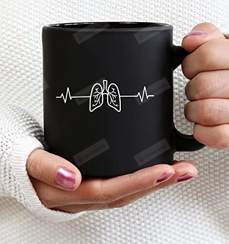 Respiratory Therapist Lung Heartbeat Mug For Respiratory Therapist Mug Gifts For Coworker Friends Family