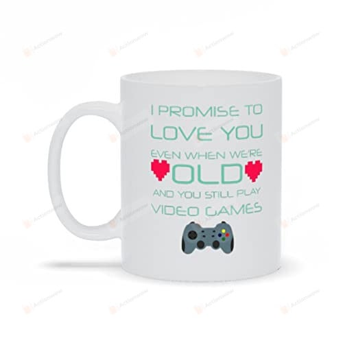 I Promise To Love You Gamer Mug Naughty Gifts For Boyfriend, Funny Coffee Gifts For Girlfriend Wedding Anniversary Present, Wife Gifts, Valentines Day Mug Sarcastic Sayings Mugs For Couples
