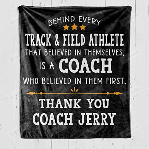 Personalized Track And Field Coach Gifts For Coach Appreciation Gifts Blanket