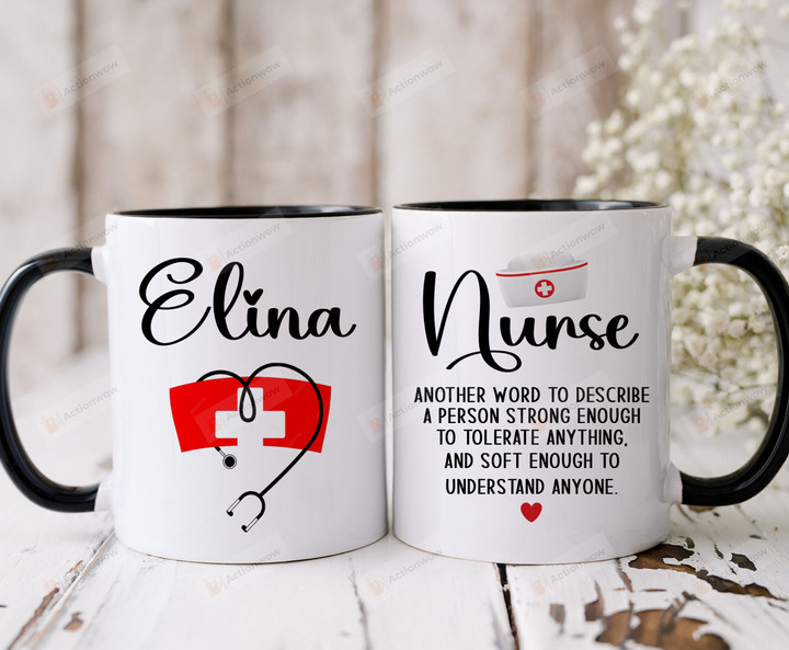 Personalzied Nurse Mug, Custom Nurse Coffee Mug, Tea Cup For Nurse, Custom Nurse Coffee Mug, Nurse Definition Ceramic Mug, Nurse Gift, Personalized Name Mug For Nurse