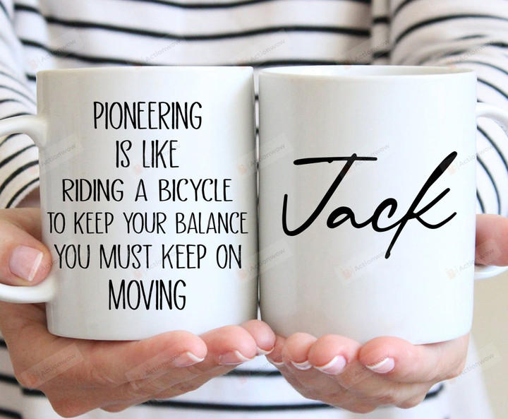 Personalized Pioneer Coffee Mug, Pioneering Is Like Riding Bicycle Coffee Mug, Jw 2024 Mug Gift For Pioneer, Class Of 2024 Mug, Gift For Men Women