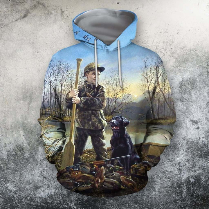 Boy Duck Hunting 3D All Over Printed Shirts