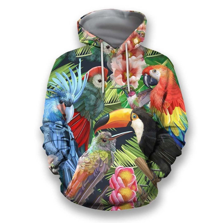 All Over Printed Parrots Shirts H207B