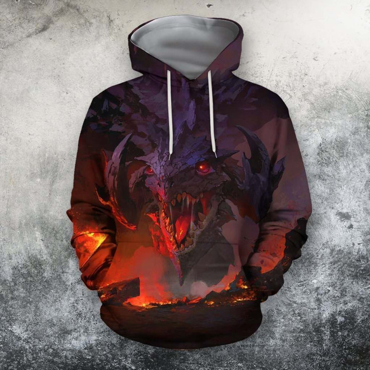 3D All Over Print Earth Dragon Warrior  Hoodie