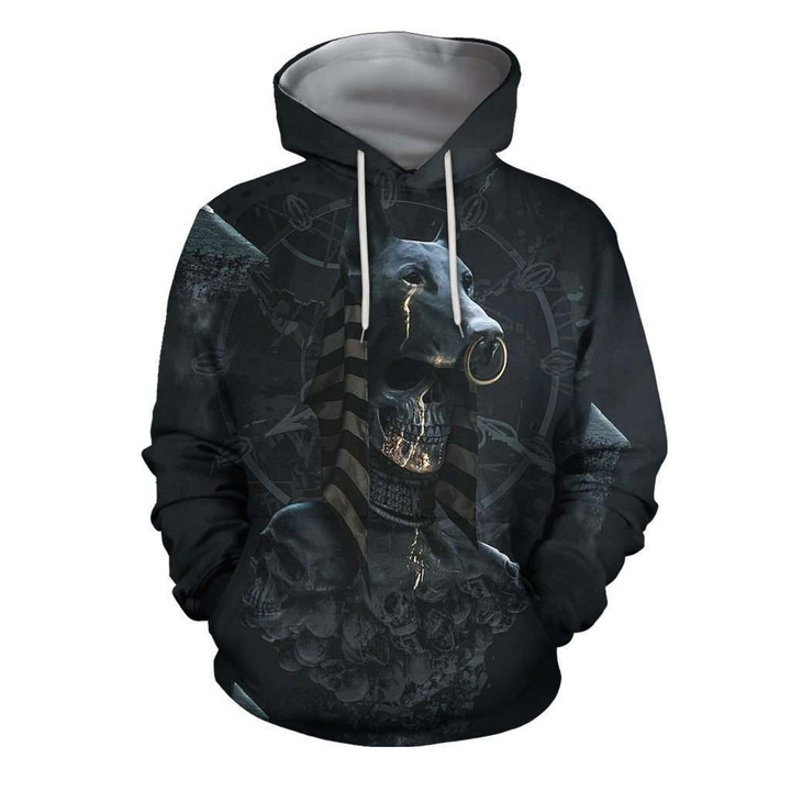 3D All Over Print Anubis and Bastet Legendary Lovers Hoodie