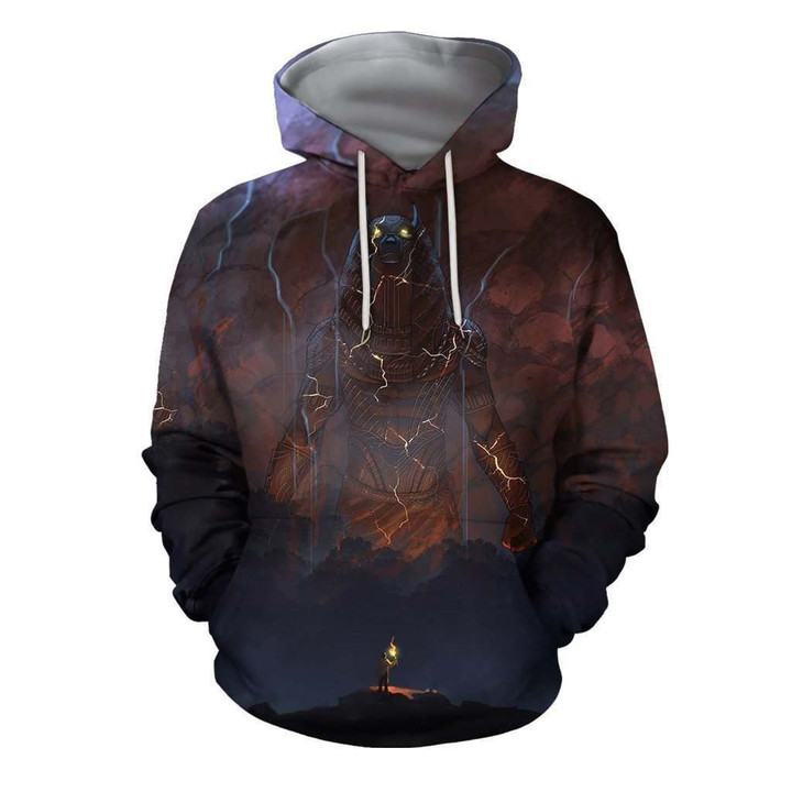3D All Over Print Darkness Rises Anubis Hoodie