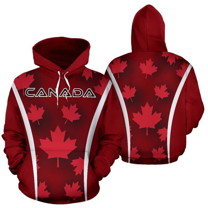 Canada Hoodie Red Maple Leaf Zip-Up TH5