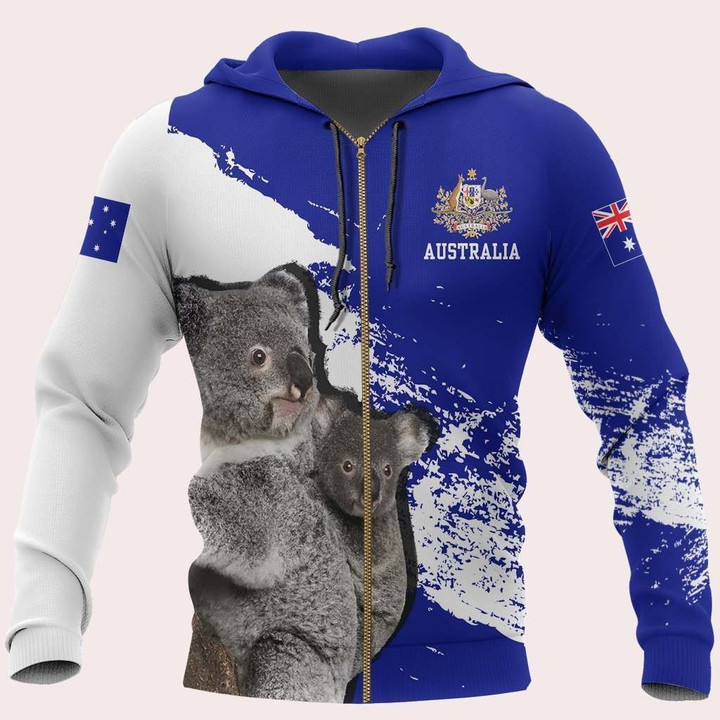 Australia Koala Special Zip Hoodie