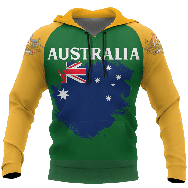 Australia Hoodie Flag Brush Style
