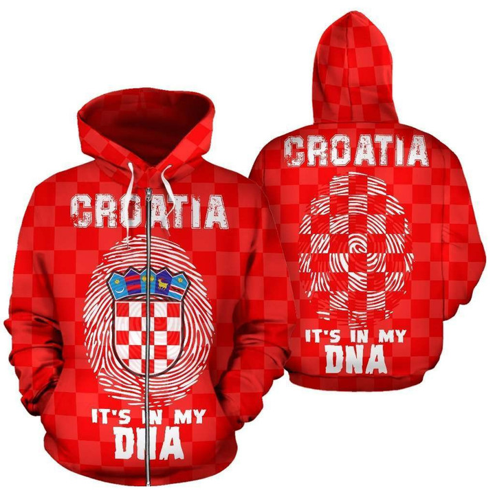 Croatia is Always in My DNA Zipper Hoodie A7