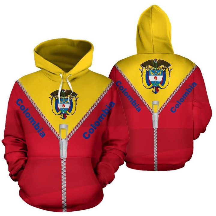 Colombia Hoodie With Straight Zipper Style