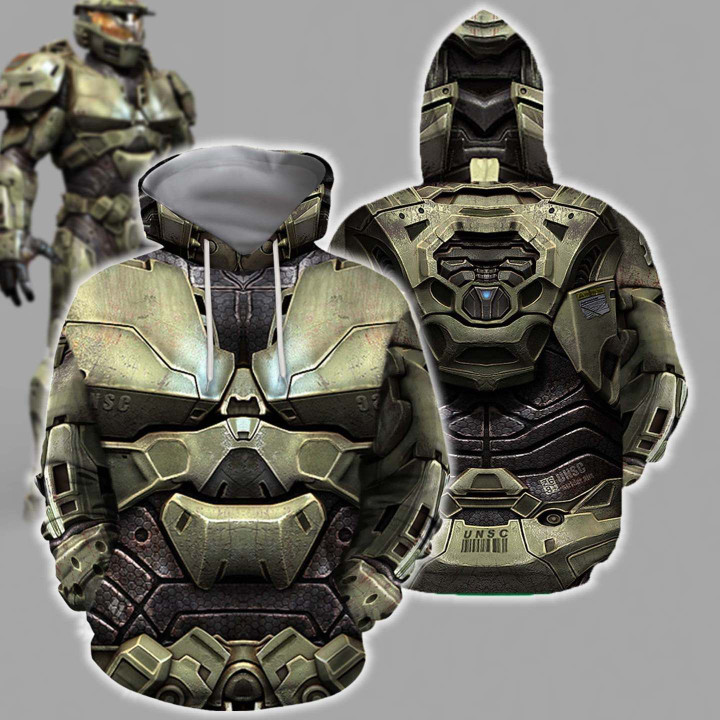 3D All Over Print Halo Armor Hoodie