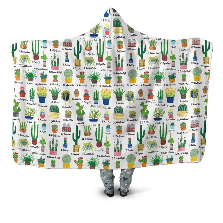 Beautiful Cactus Hooded Blanket