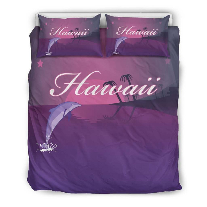 Hawaii Dolphin Violet Bedding Set - AH - K5