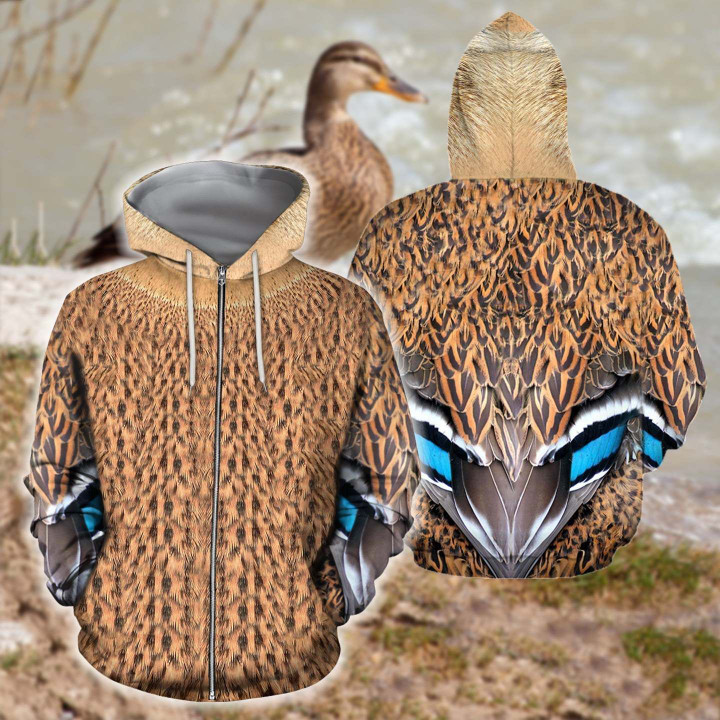 Female Mallard Duck Cover 3D All Over Printed Shirts
