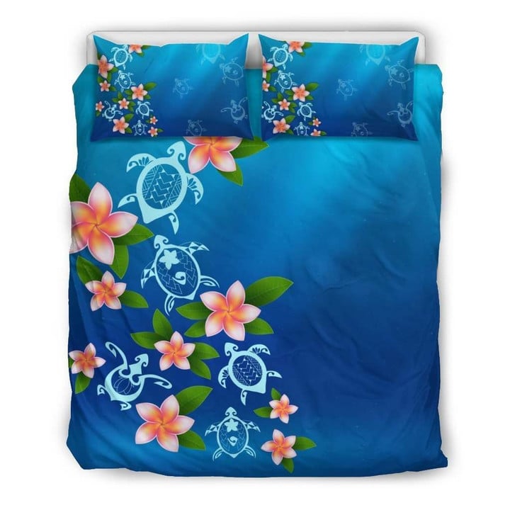 Hawaii Tuttle And Flower In The Sea Bedding Set - AH