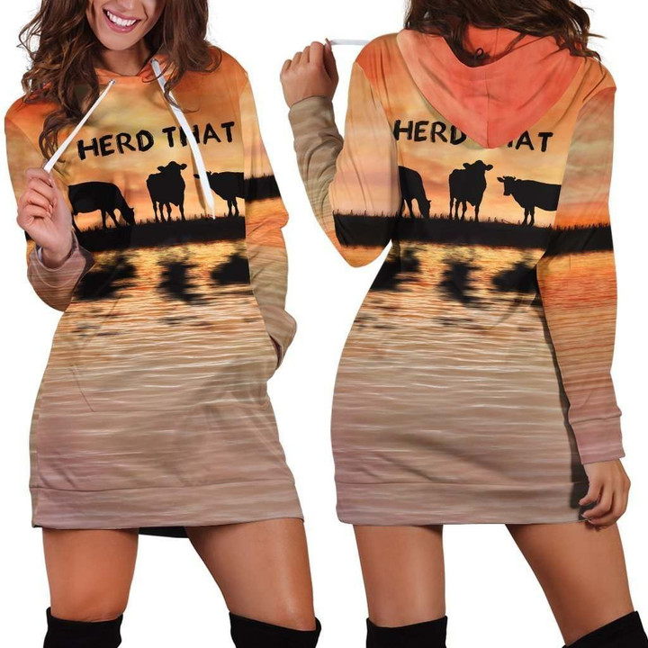 Herd That Cow Hoodie Dress