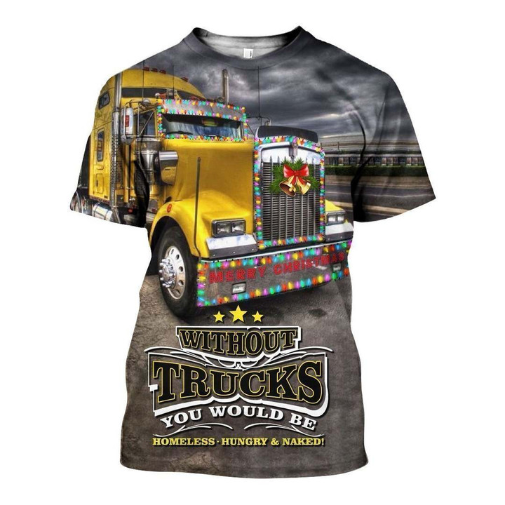 3D All Over Printed Christmas Truck Shirts and Shorts