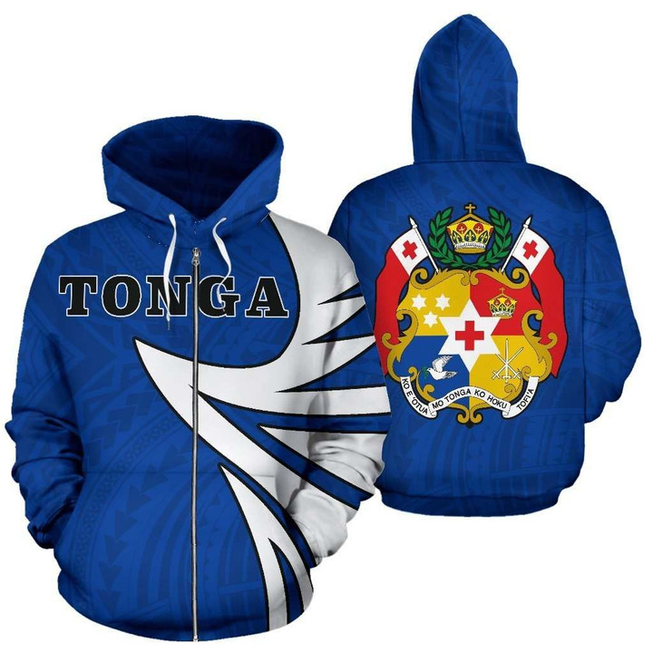 Tonga Coat Of Arms Hoodie - Warrior Style 01 J9