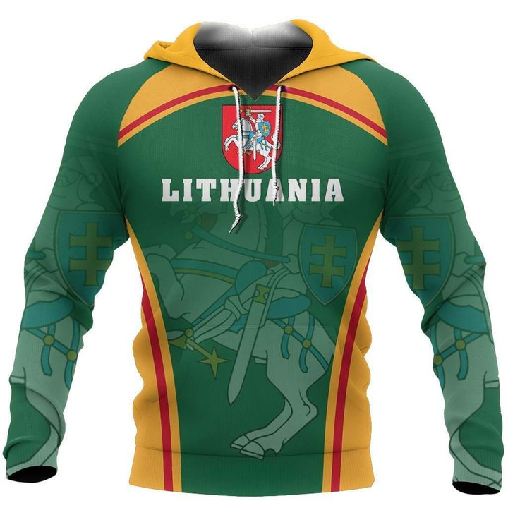 Lithuania Coat Of Arms Hoodie - Sport Style