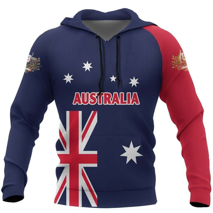 Australia Hoodie Flag Coat Of Arms - Sport Style