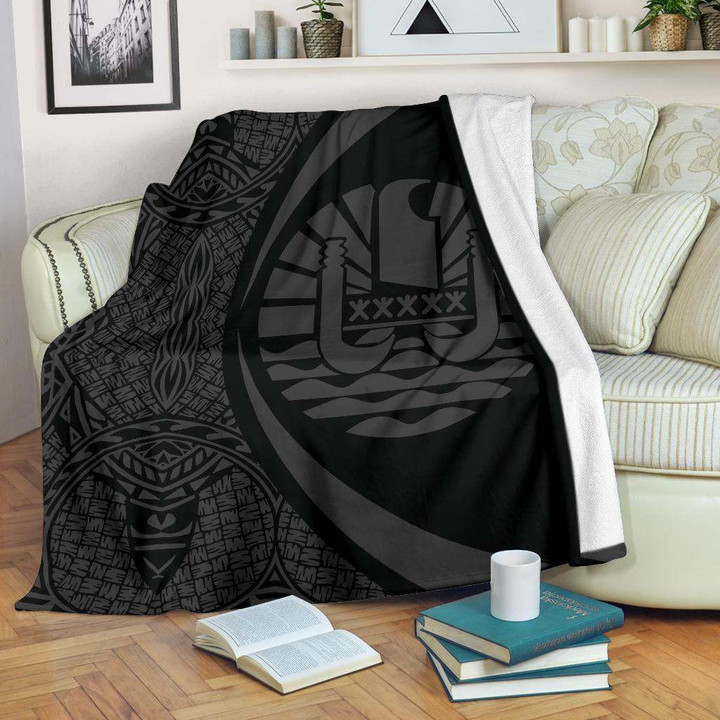 French Polynesia Premium Blanket - Circle Style 04 J4