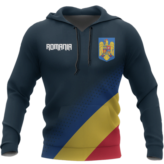Romania Flag Hoodie Dots Version NNK-040