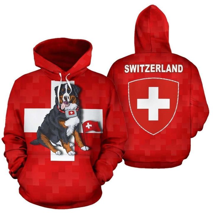Switzerland Bernese Mountain Dog Hoodie A6