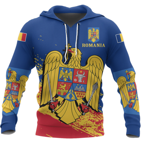 Romania Special Hoodie Blue NNK-042