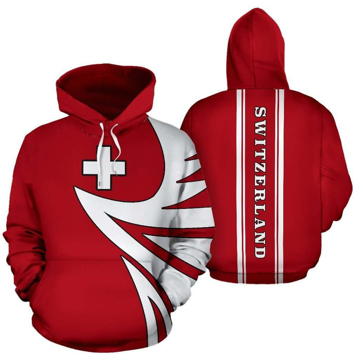 Switzerland Flag Hoodie - Warrior Style J9