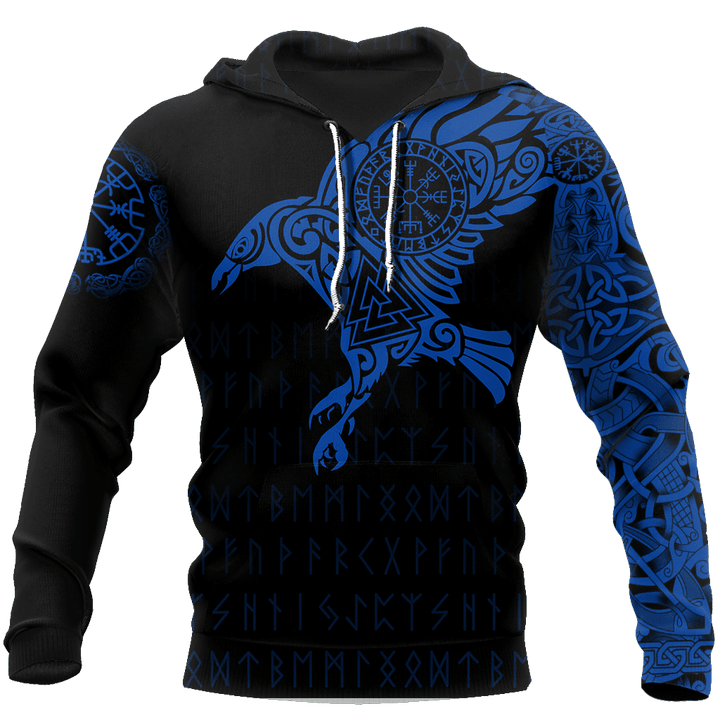 Vikings - The Raven of Odin Tattoo Blue