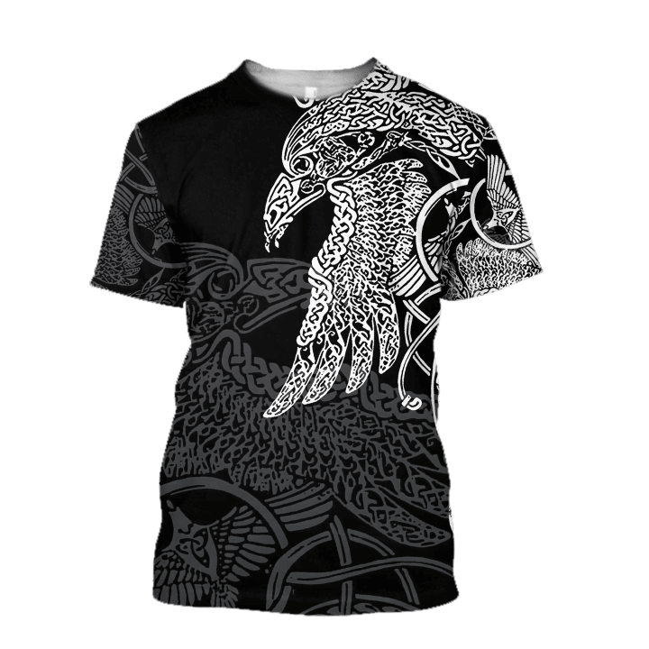 Viking T-Shirt -  Munin Tattoo Style