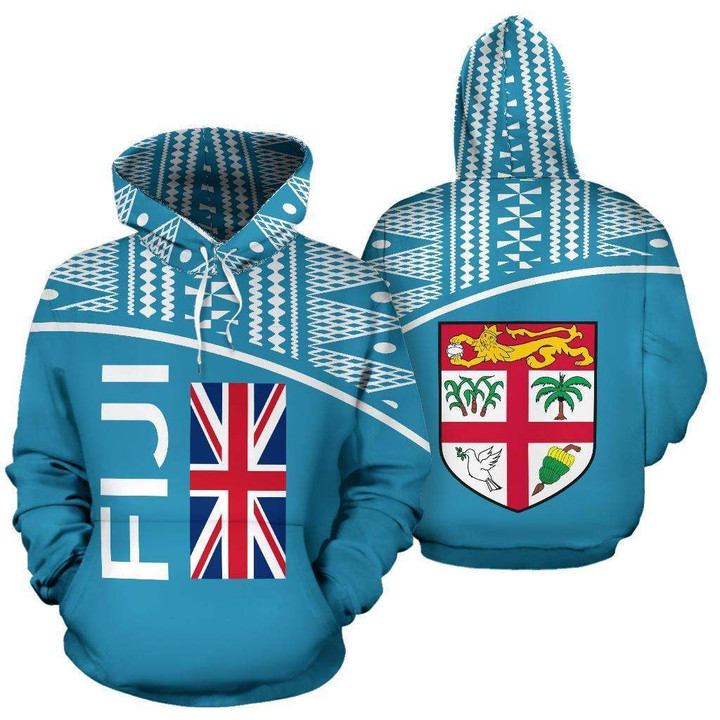 Fiji All Over Hoodie - Polynesia Curve Style - BN09